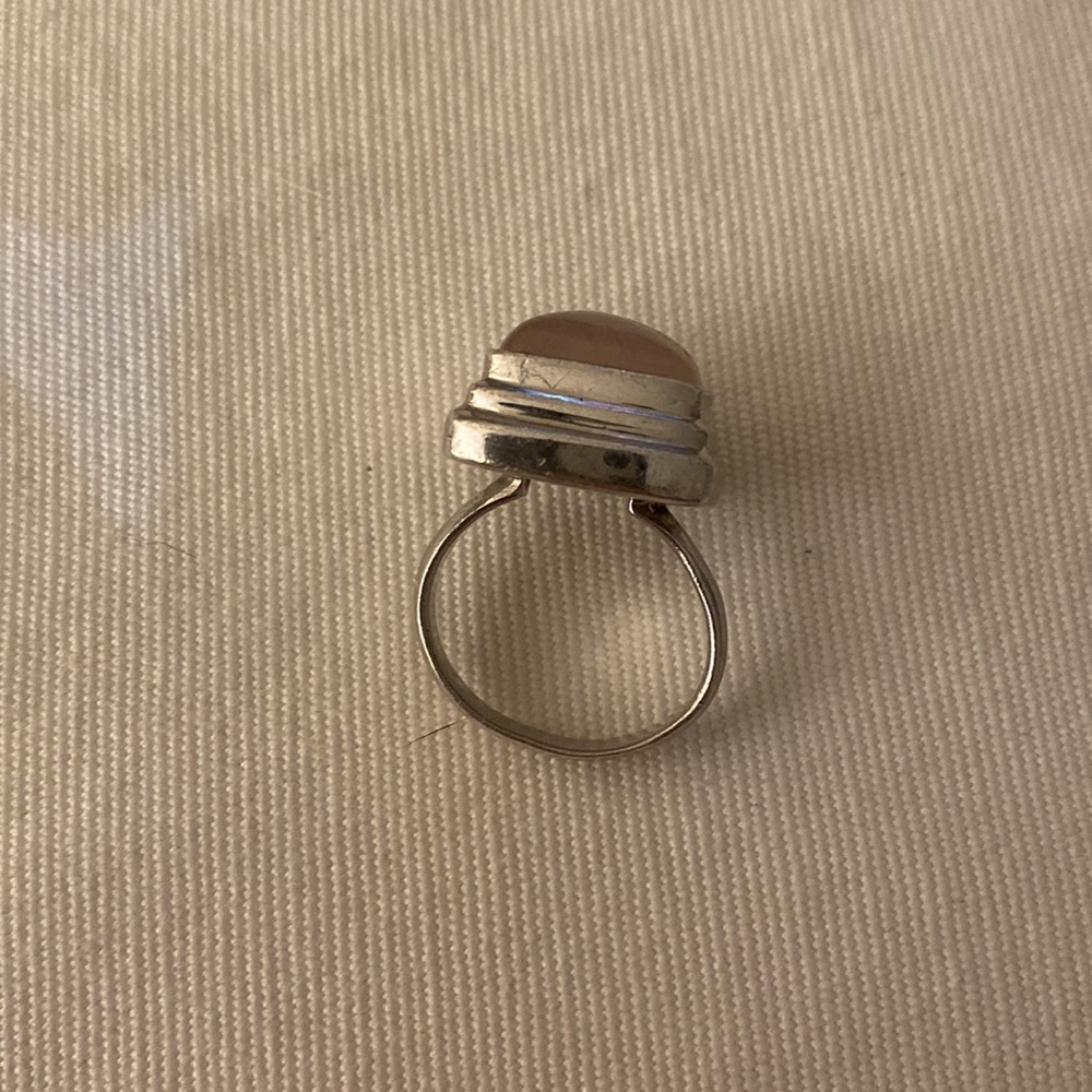 Sterling Silver Square Moonstone Statement Ring - Grey - Picture 4 of 7